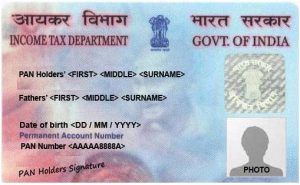 A sample of Permanent Account Number Card
